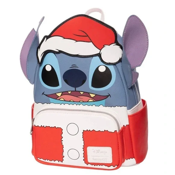 Loungefly Lilo & Stitch Holiday Santa Stitch Mini Backpack - EE Exclusive - Picture 2 of 9